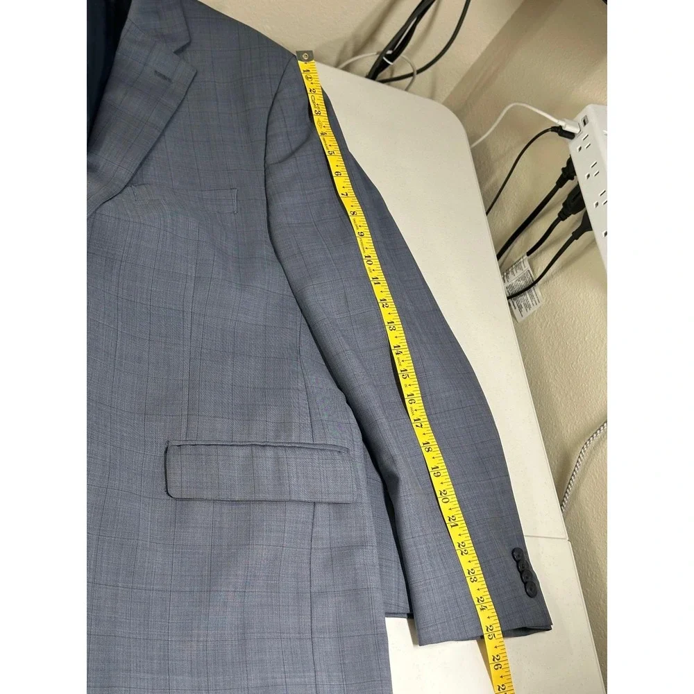 Michael Kors Blazer Mens 44R Blue Wool Blend Suit‎ Jacket Business Designer Work